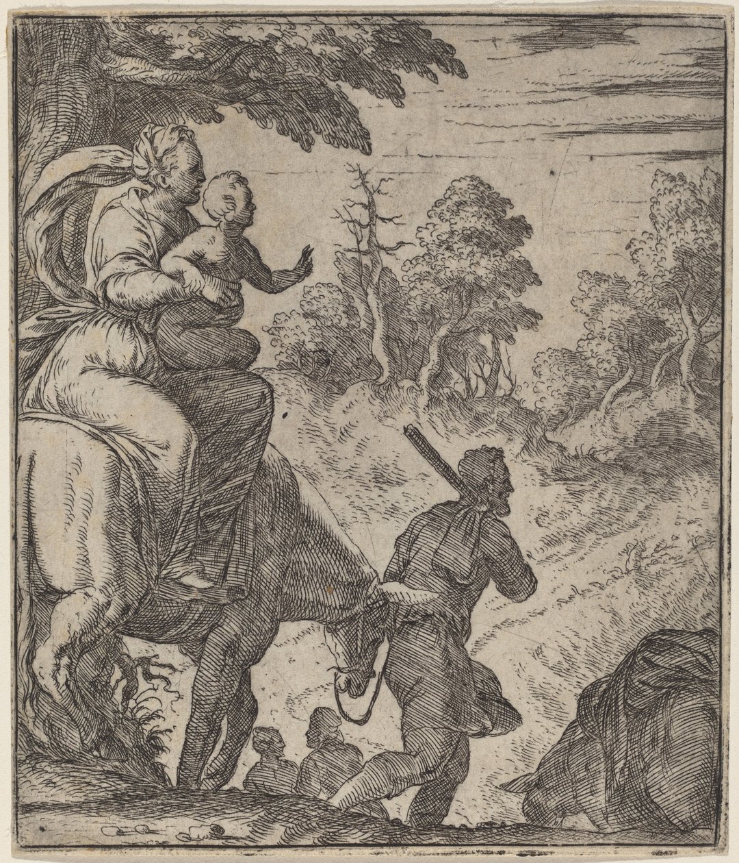 Repülés Egyiptomba alkotó: Giovanni Battista Fontana