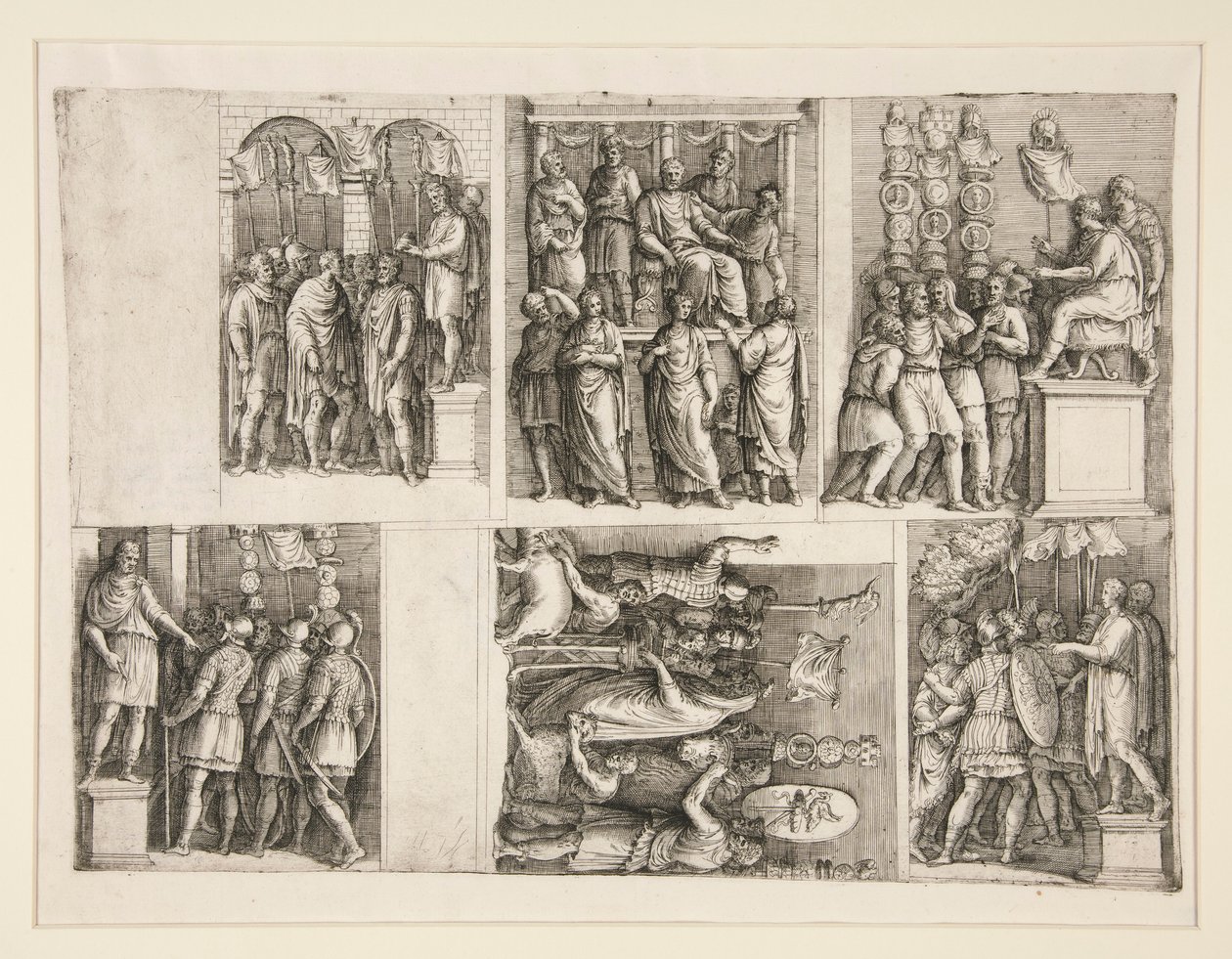 Hat matrica Traianus életéből alkotó: Giovanni Battista Franco (called Il Semolei)