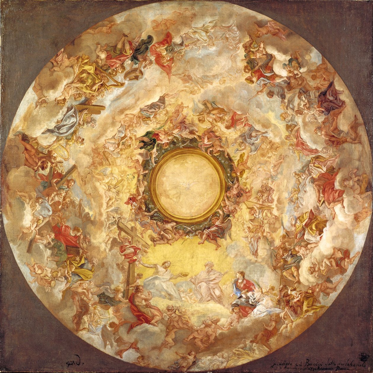 Szent Ágnes felvétele a mennybe alkotó: Giovanni Battista Gaulli