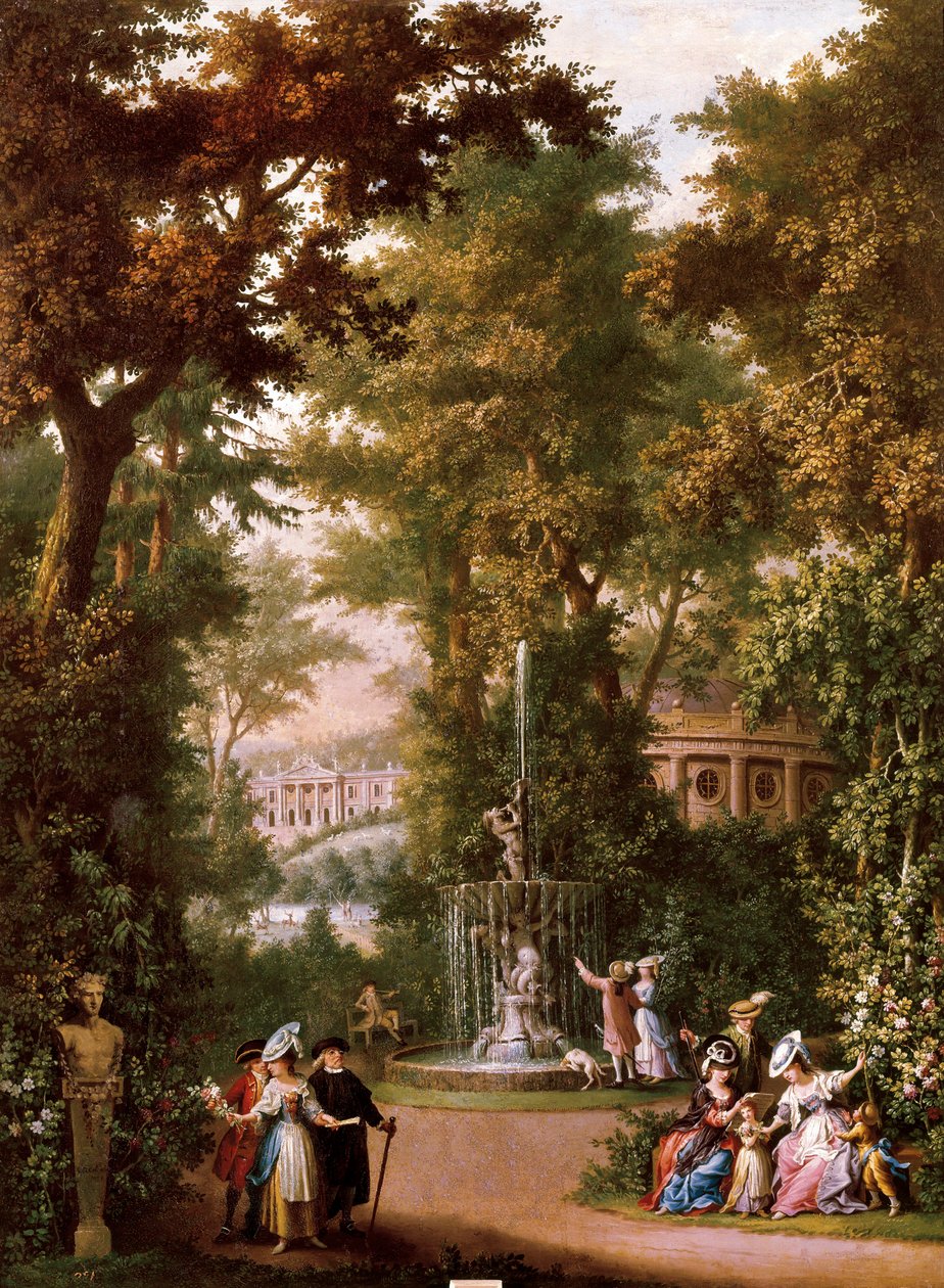 Kerti jelenetek, c. 1765 (olaj, vászon) alkotó: Giovanni Battista Innocenzo Colombo