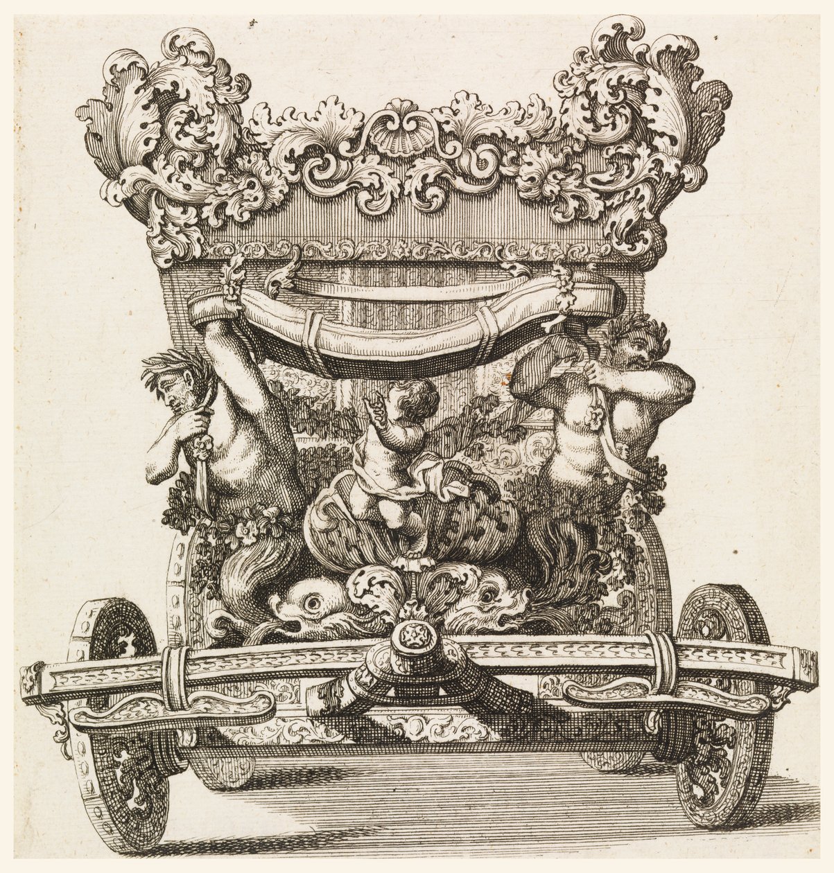 Az első hintó elölnézete (1686 Lord Castlemaine, Andrea Cornelly Ciro Ferri után, 1687-1700 alkotó: Giovanni Battista Lenardi