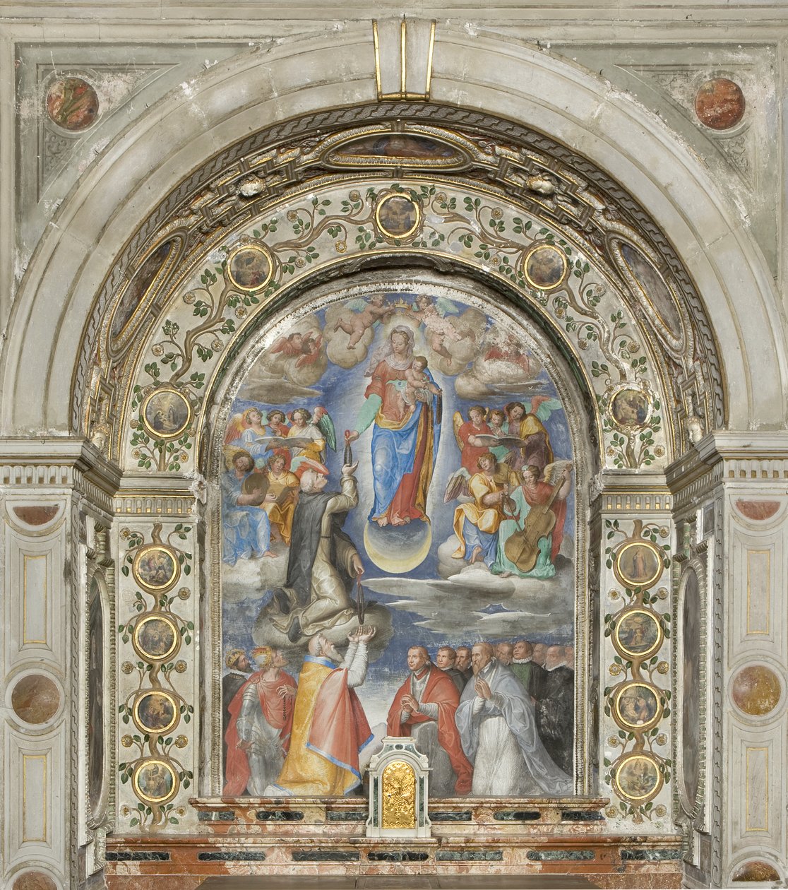 Rózsafüzér Szűzanya, 1615 körül alkotó: Giovanni Battista Maganza