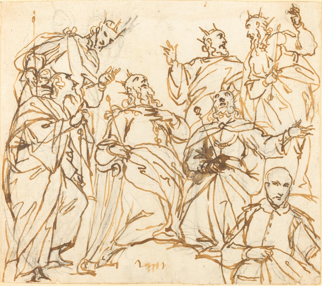 Dávid és a pátriárkák adományozóval alkotó: Giovanni Battista Maganza II