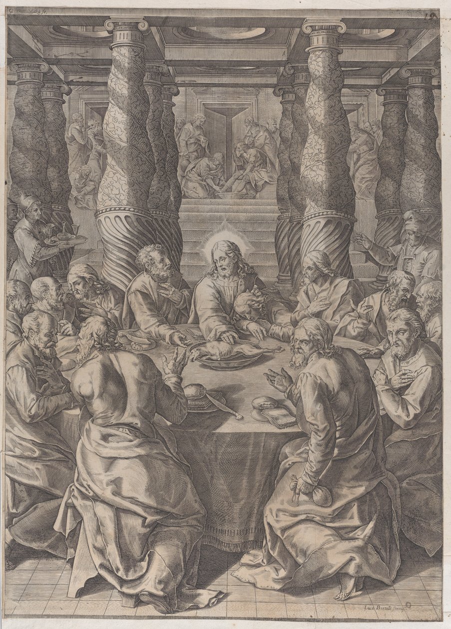 Az utolsó vacsora, kb. 1580. alkotó: Giovanni Battista Mazza