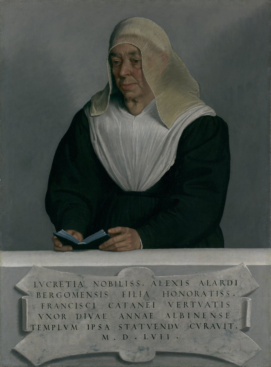 Lucrezia Agliardi Vertova 1490-1558, 1557. alkotó: Giovanni Battista Moroni
