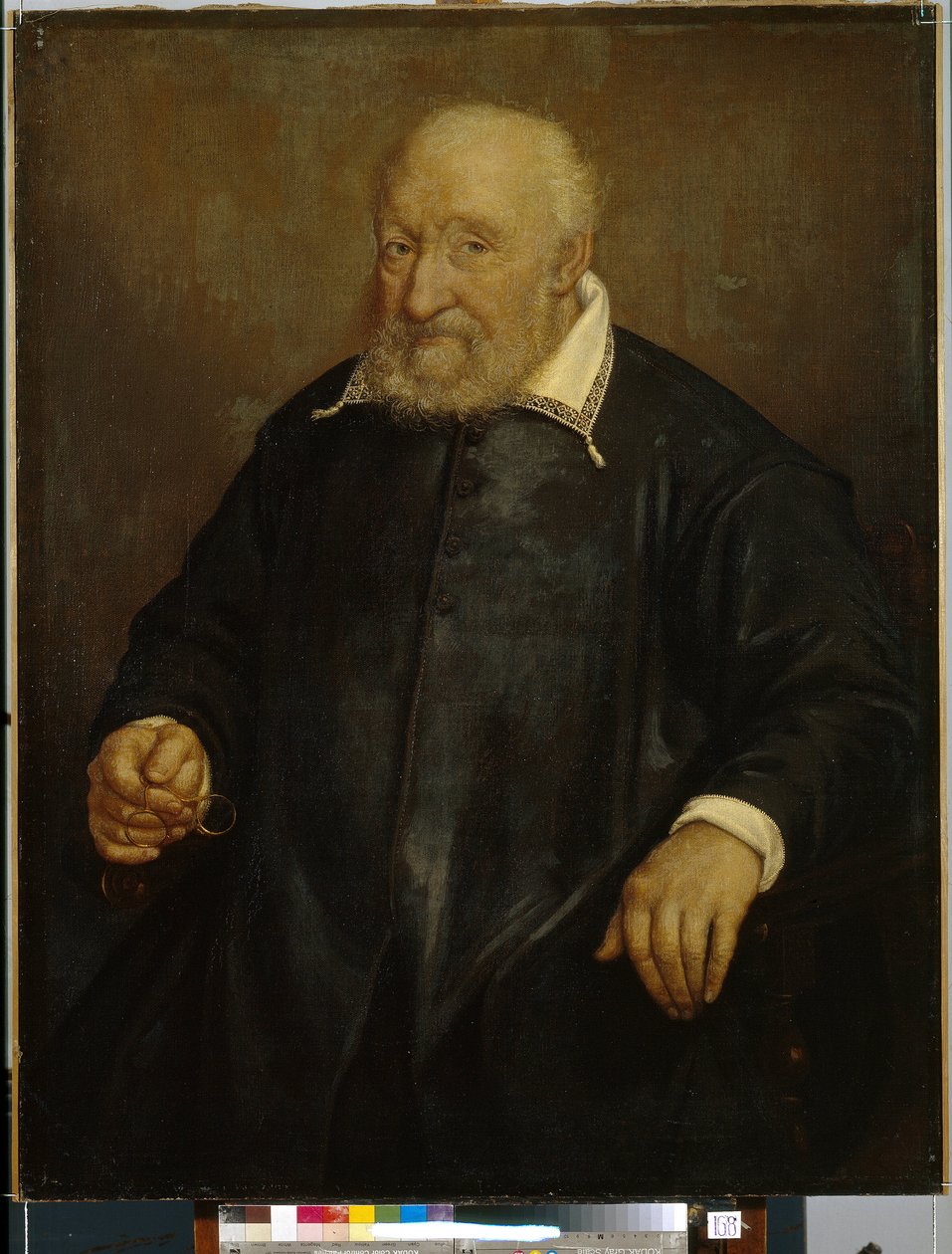Christoforo Novati (?) portréja (C. Novati portréja). Giovan Battista Moroni (1520 vagy 1525-1578) festménye, olaj, vászon. olasz művészet (Bergamo) alkotó: Giovanni Battista Moroni