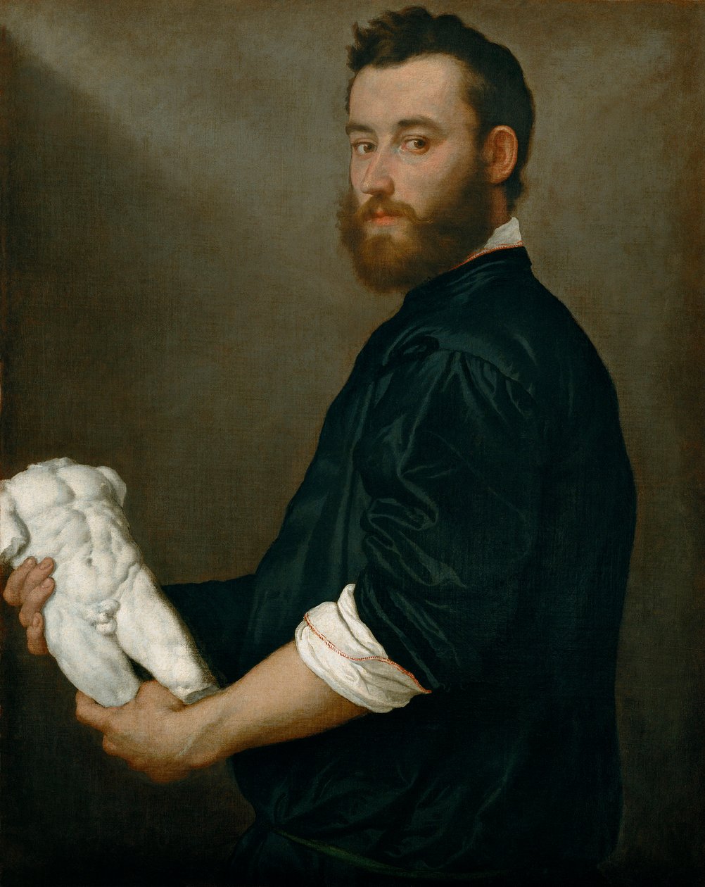 "" Alessandro Vittoria szobrász (1525-1608) portréja "" (Alessandro Vittoria szobrász (1525-1608)) Giovan Battista Moroni festménye (1520 / 25-1578) - cca 1552-15-15 Divas, 15-15. 5x64 , 6 cm Művészettörténeti Múzeum, Bécs alkotó: Giovanni Battista Moroni