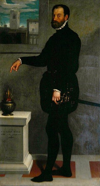 Secco Suardo gróf portréja alkotó: Giovanni Battista Moroni