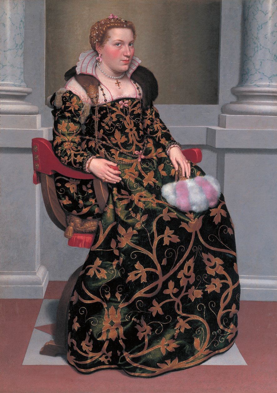 Isotta Brembati Grumelli portréja alkotó: Giovanni Battista Moroni