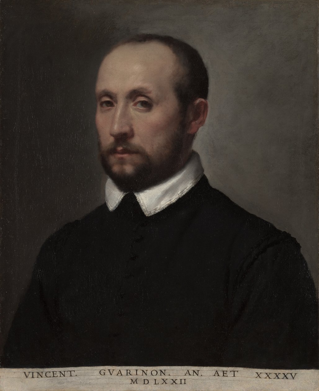 Vincenzo Guarignoni portréja, 1572 körül (olaj, vászon) alkotó: Giovanni Battista Moroni