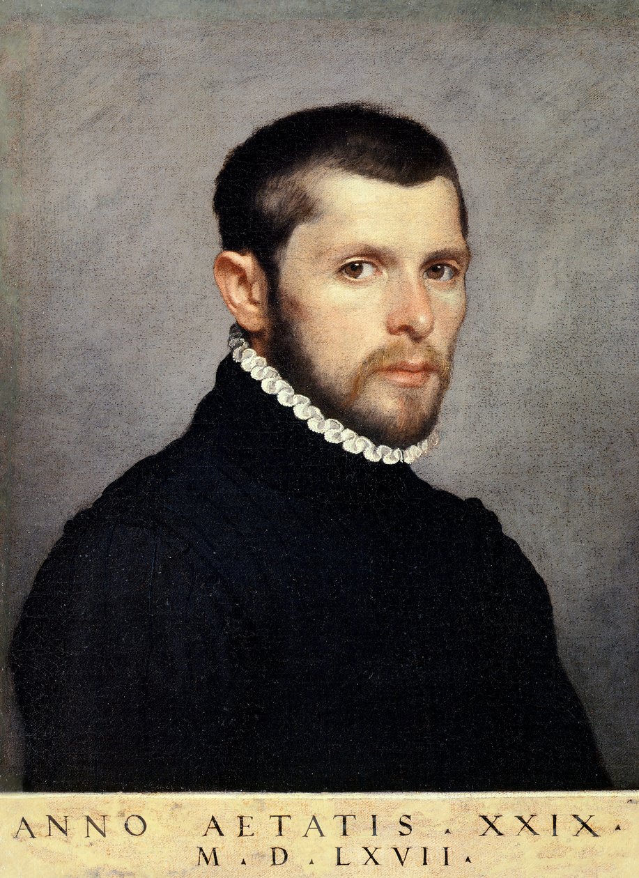 Fiatal férfi portréja, Giovanni Battista Moroni (kb. 1525-1578), olaj, vászon, 44,4x56,9 cm alkotó: Giovanni Battista Moroni