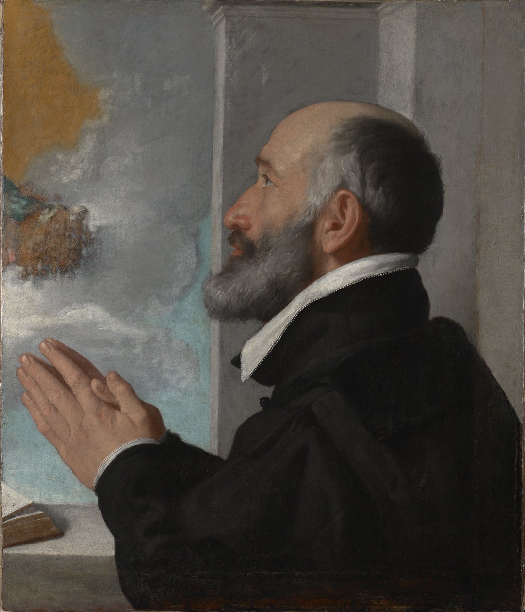Egy adományozó portréja alkotó: Giovanni Battista Moroni