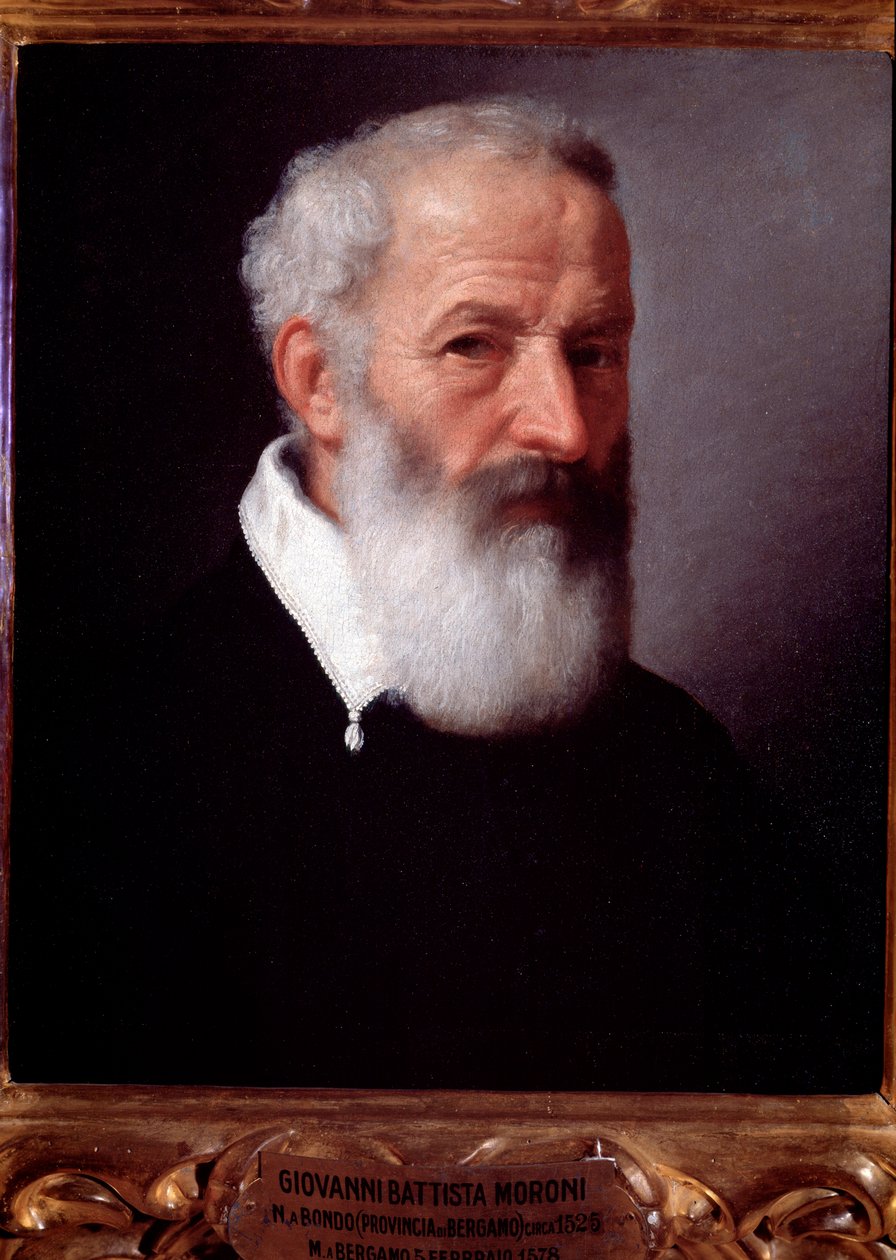 Egy idős férfi portréja olaj, vászon alkotó: Giovanni Battista Moroni
