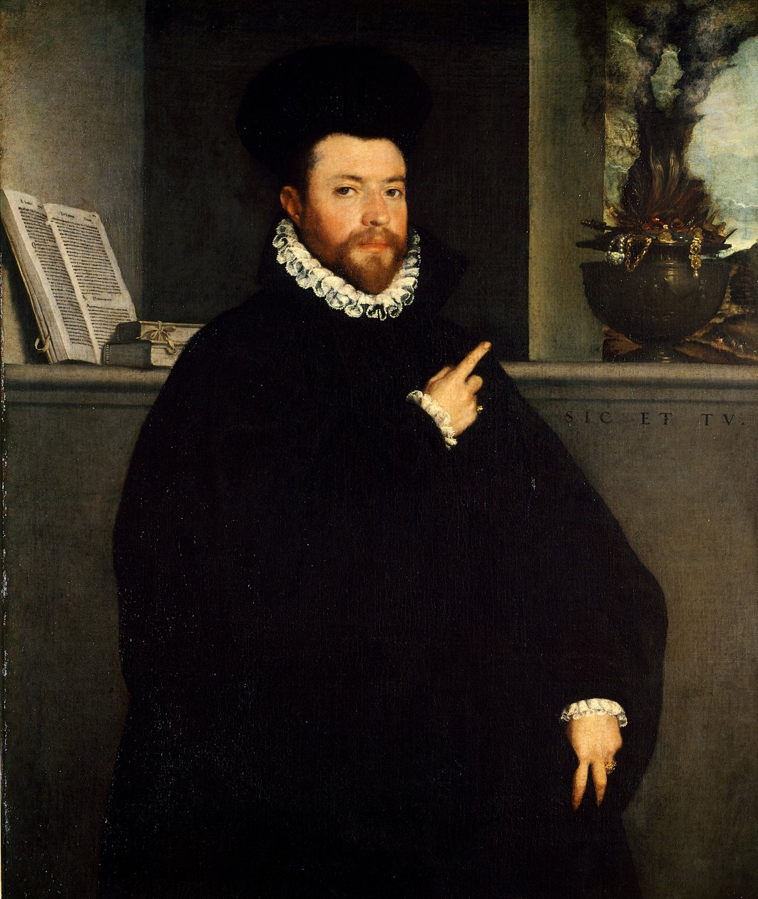 Egészséges férfi portréja, Giovanni Battista Moroni (1525-1578 körül) alkotó: Giovanni Battista Moroni