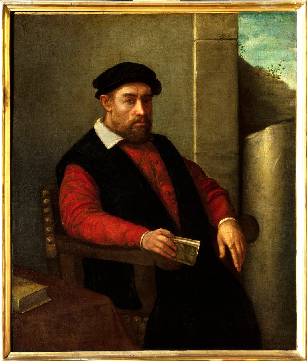Francois Rabelais (1494-1553) francia író és orvos feltételezett portréja. Giovanni Battista Moroni (1525-1578) festménye alkotó: Giovanni Battista Moroni