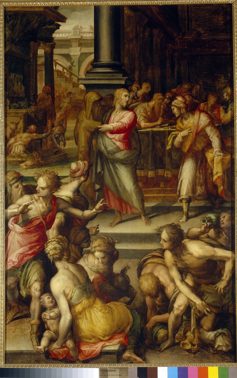 Szent Máté elhívása. Giovanni Battista Naldini (1537-1591) festménye, olaj, fa, 1583 körül. Olasz művészet (Firenze) alkotó: Giovanni Battista Naldini