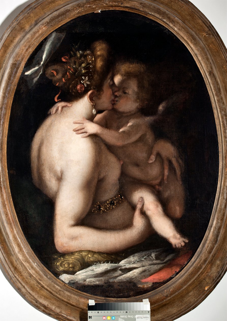 Vénusz és Ámor (Vénusz és Ámor) Giovanni Battista Paggi (1554-1627) festménye, Genes, Musei di Strada Nuova inv n PB 1409 alkotó: Giovanni Battista Paggi