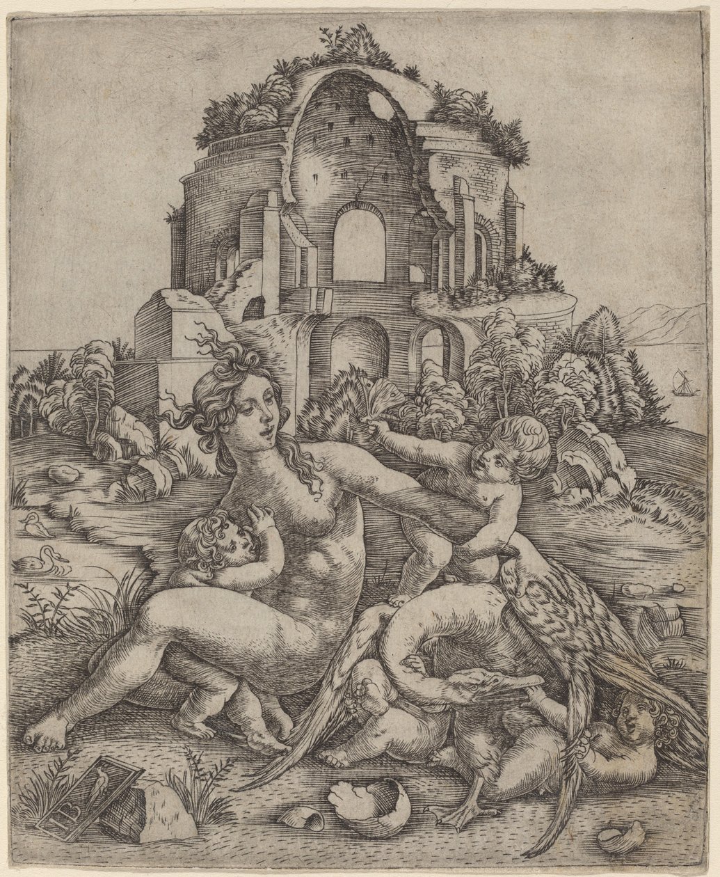 Léda és a hattyú alkotó: Giovanni Battista Palumba