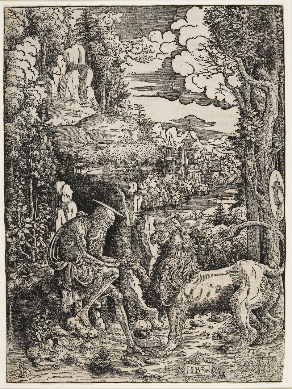 Szent Jeromos és az oroszlán, 1509 körül alkotó: Giovanni Battista Palumba