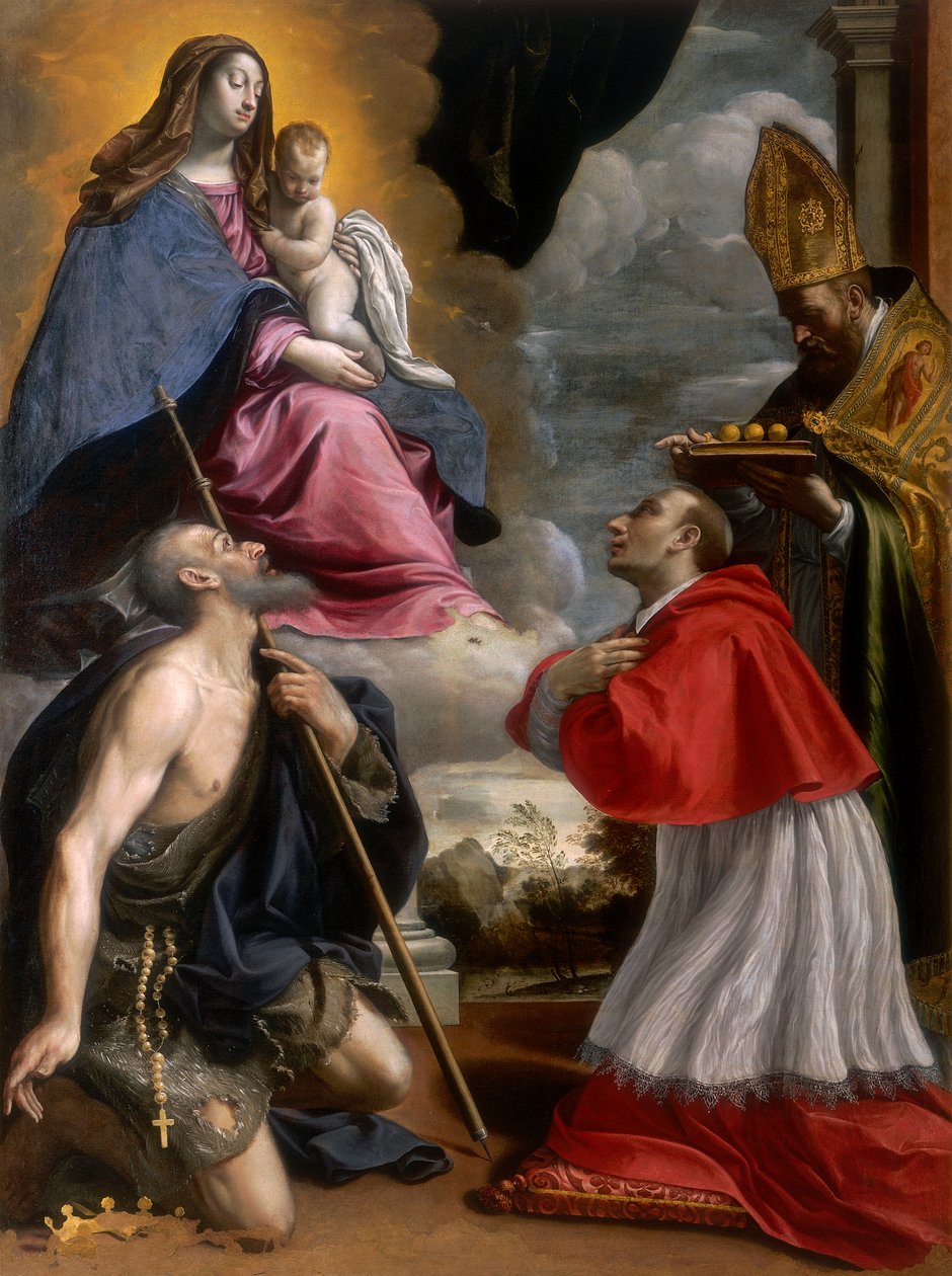 Madonna gyermekkel és szentekkel alkotó: Giovanni Battista Pesari