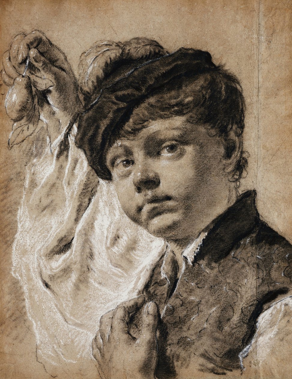 Egy fiú citromot tart, alkotó: Giovanni Battista Piazzetta