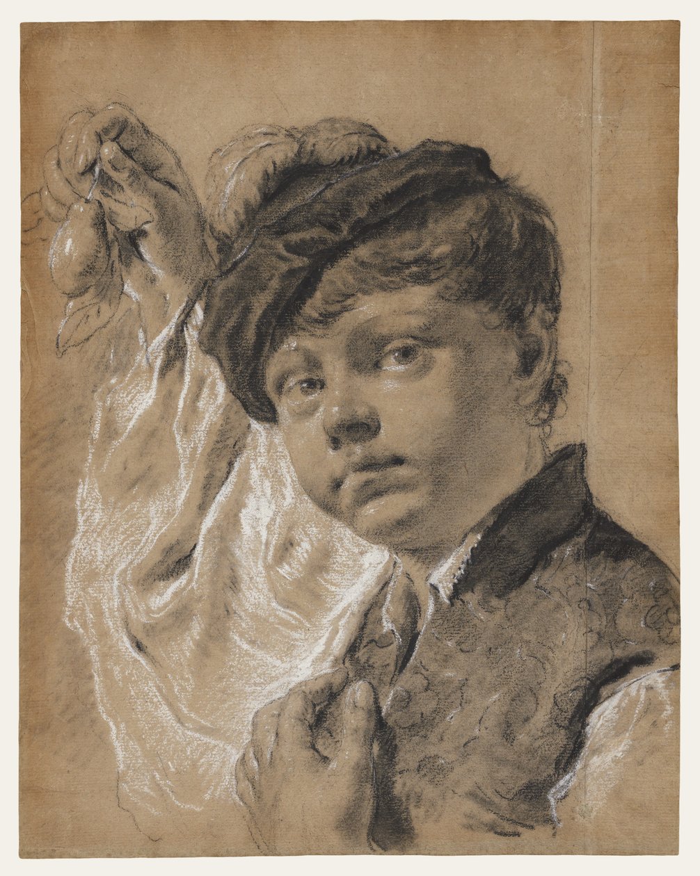 Egy körtét tartó fiú (Giacomo Piazzetta) alkotó: Giovanni Battista Piazzetta