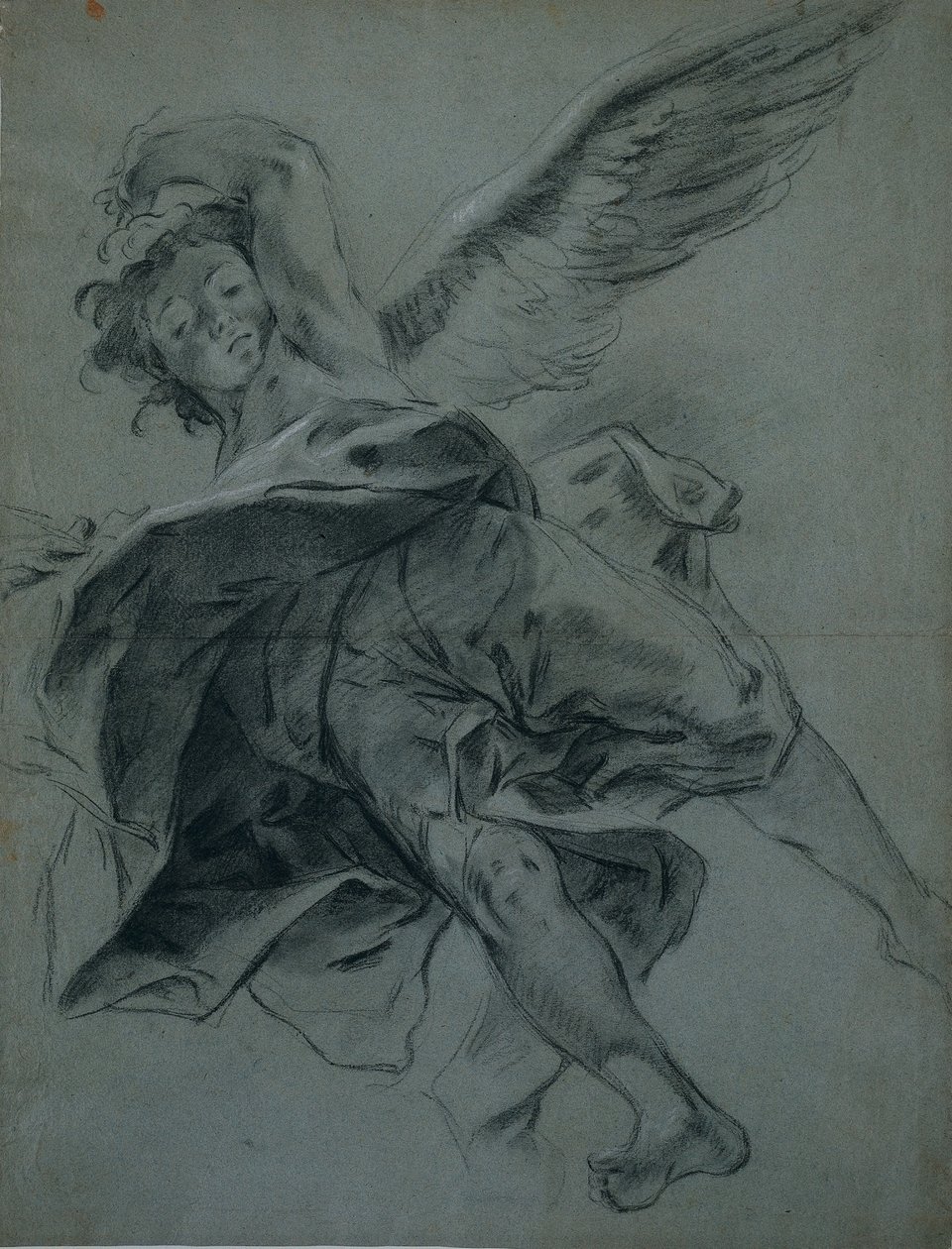 Egy repülő angyal recto, 1723-1727. alkotó: Giovanni Battista Piazzetta