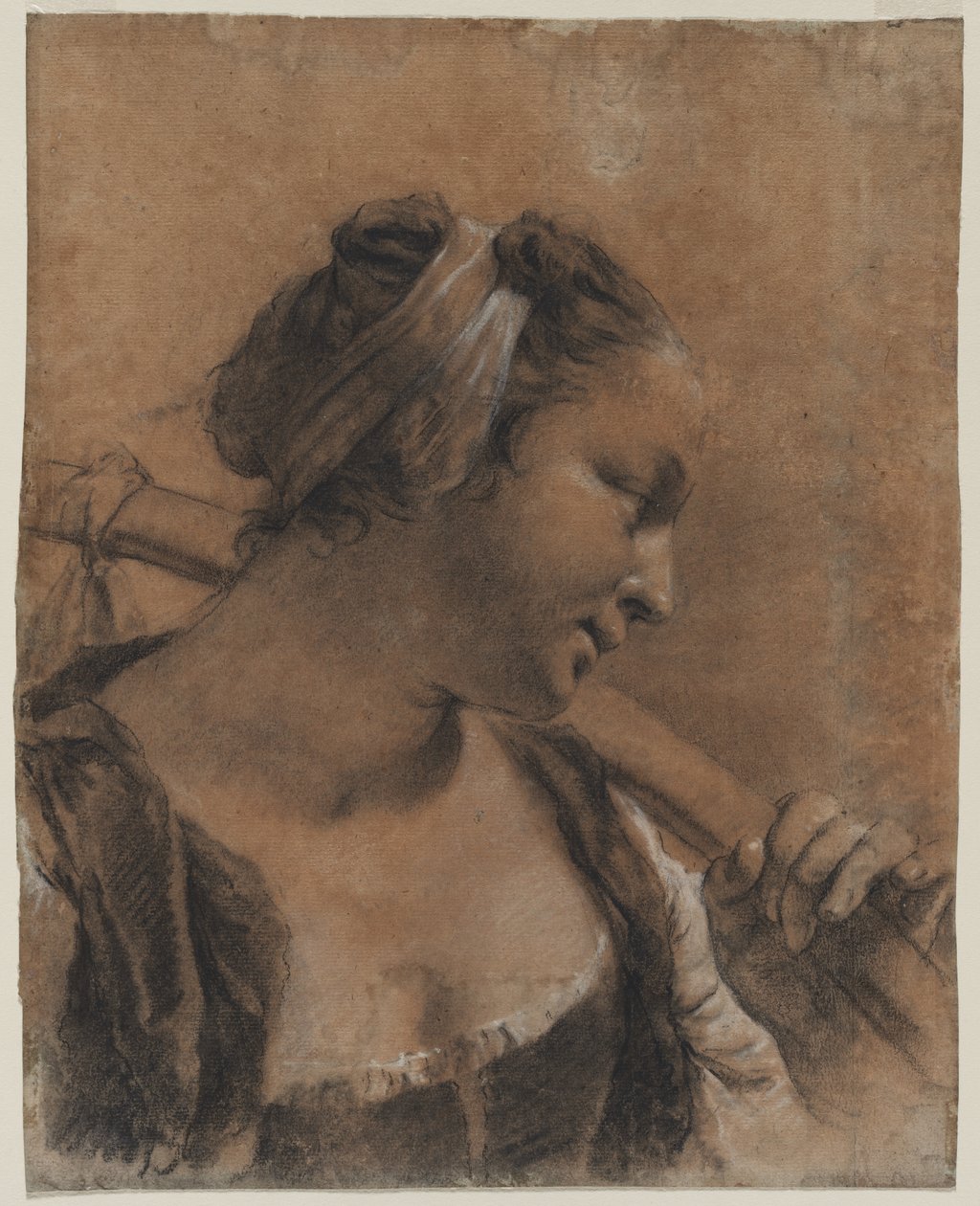 Rosa portréja vállbottal alkotó: Giovanni Battista Piazzetta