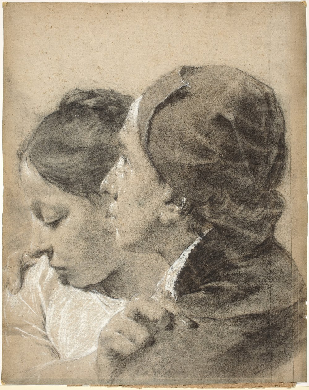 Egy fiatal férfi ölel egy lányt alkotó: Giovanni Battista Piazzetta