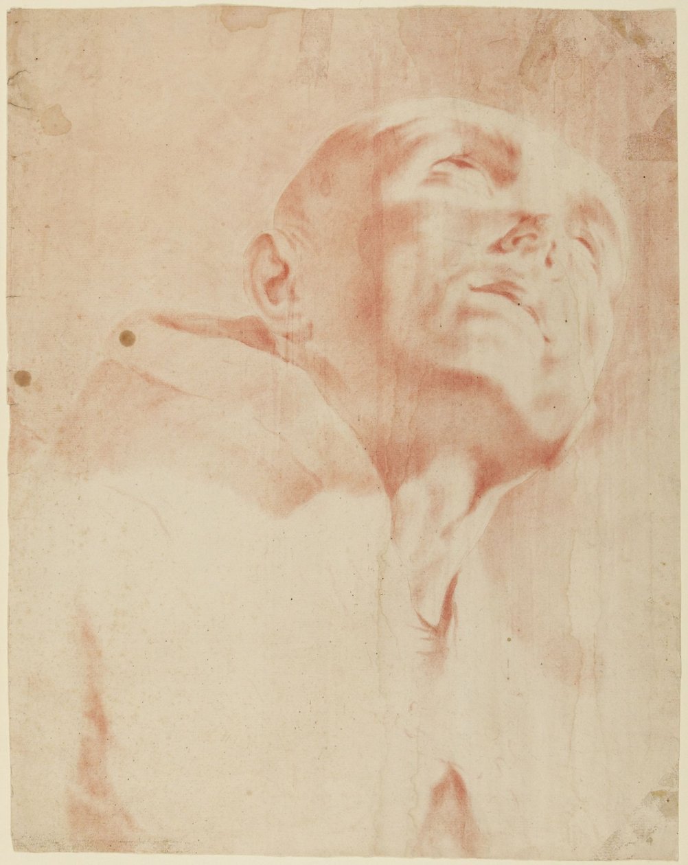 Felfelé tekintő szerzetes feje alkotó: Giovanni Battista Piazzetta