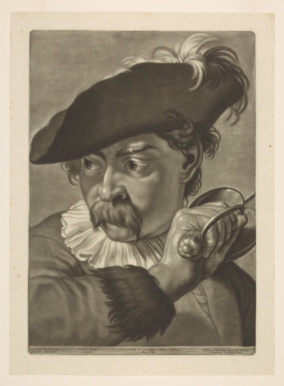 Egy tollas kalapos férfi alkotó: Giovanni Battista Piazzetta