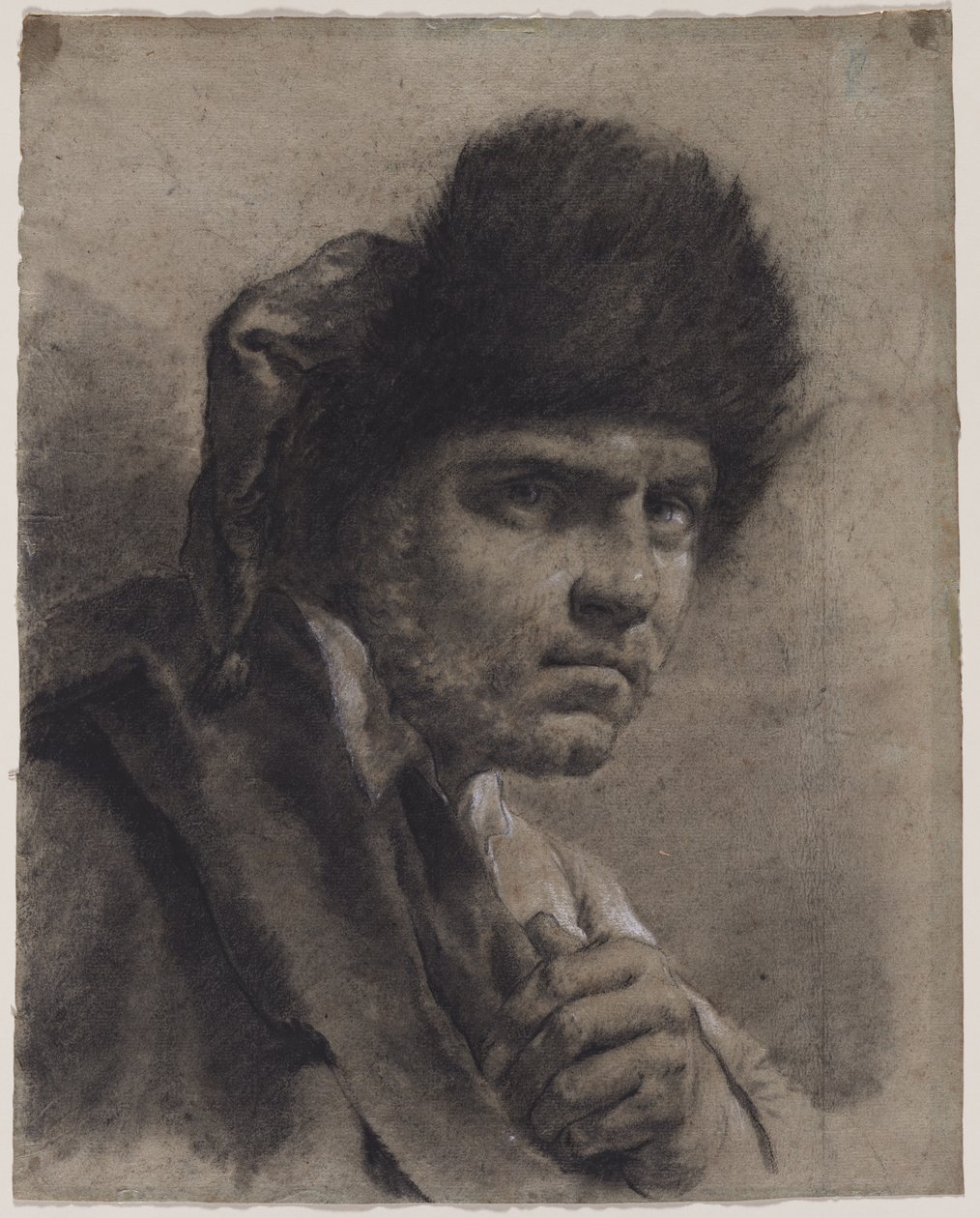 Szőrme sapkás férfi, c. 173040-es évek. alkotó: Giovanni Battista Piazzetta