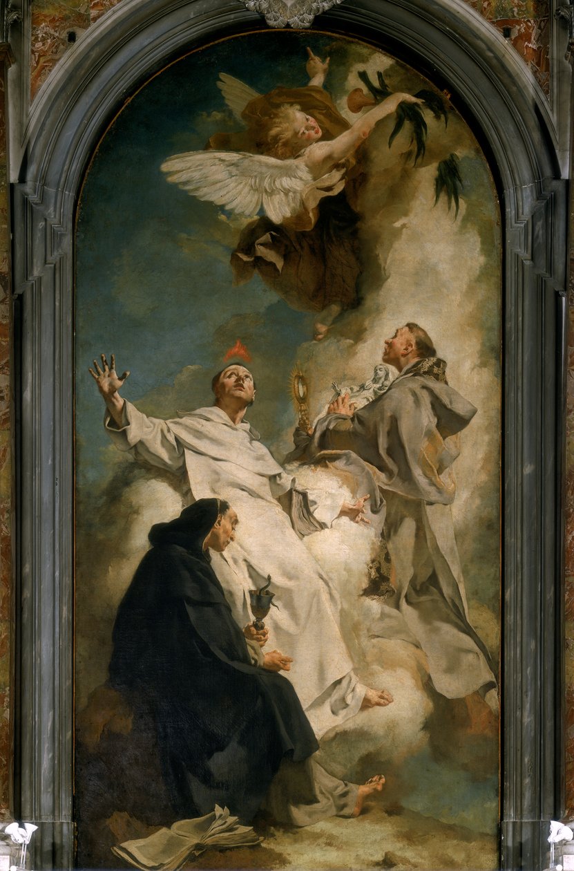 Szent Vincent Ferrer, Hyacinthus és Ludovic Bertrando alkotó: Giovanni Battista Piazzetta