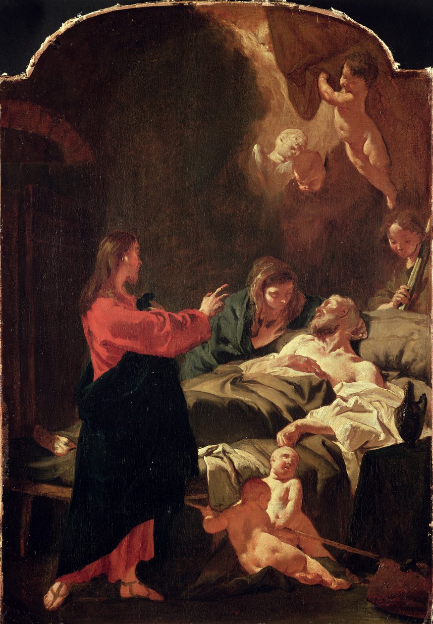 Szent József halála alkotó: Giovanni Battista Piazzetta