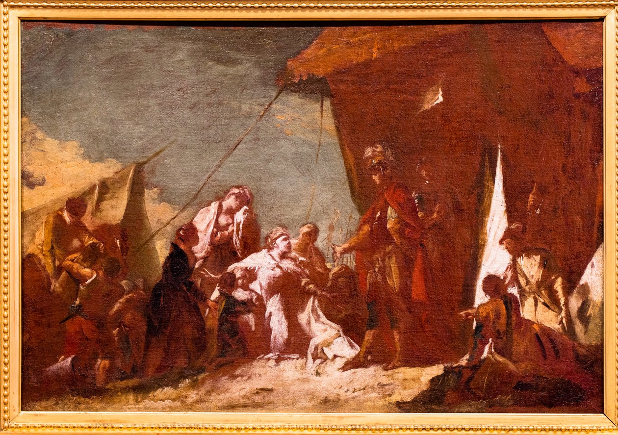 Dareiosz családja könyörög Sándornak alkotó: Giovanni Battista Piazzetta