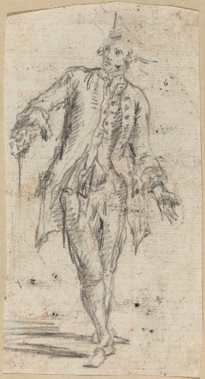 Egy úriember sétapálcával alkotó: Giovanni Battista Piranesi
