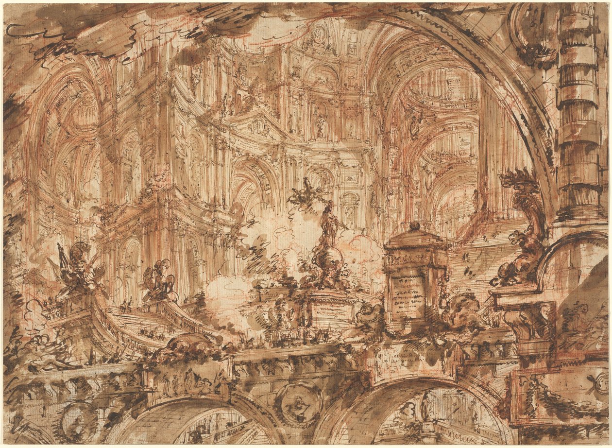 Csodálatos palotai belső tér alkotó: Giovanni Battista Piranesi