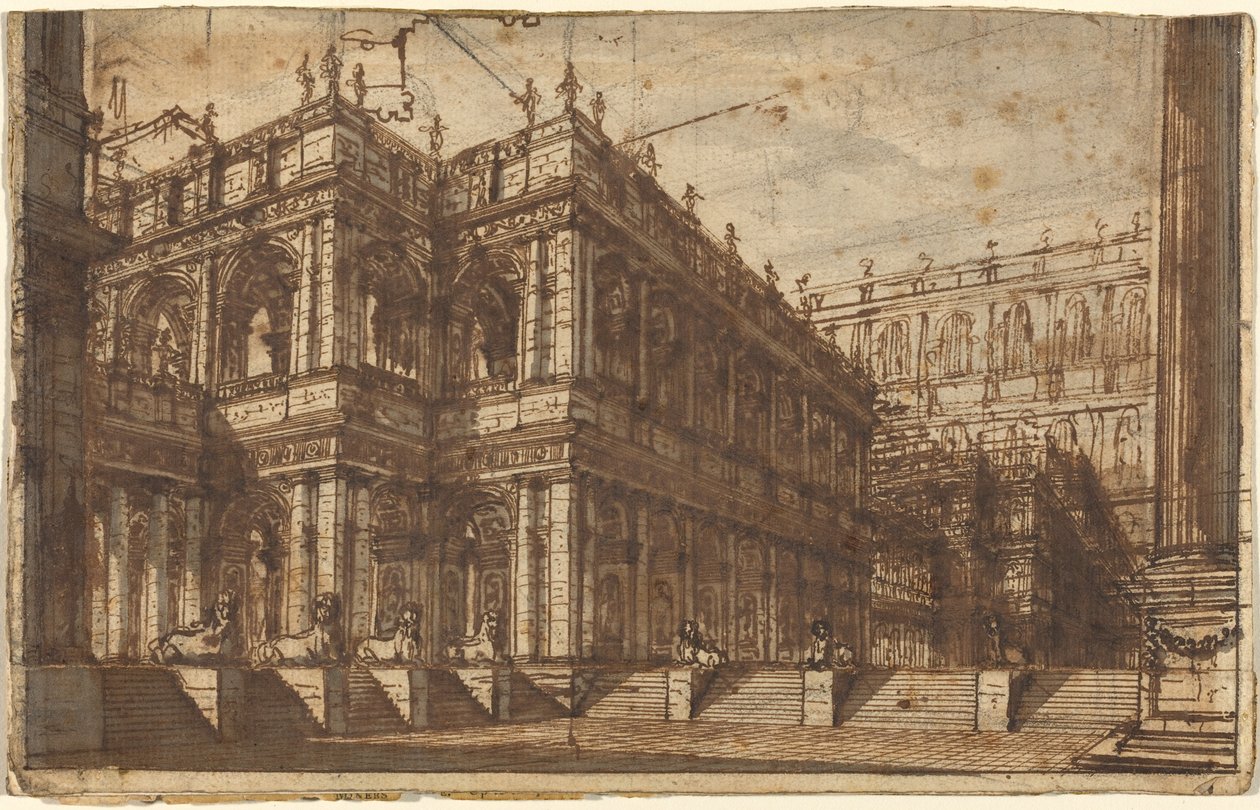 Egy ősi fórum porticákkal alkotó: Giovanni Battista Piranesi