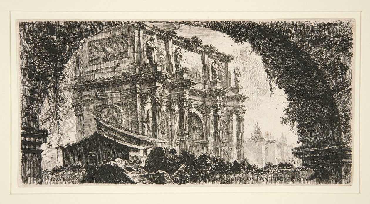 Constantinus diadalíve Rómában, a Néhány látkép diadalívekről és más műemlékekről című műből alkotó: Giovanni Battista Piranesi