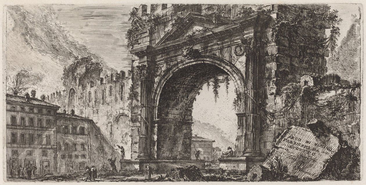 Riminói boltív, amelyet Augustus készített alkotó: Giovanni Battista Piranesi
