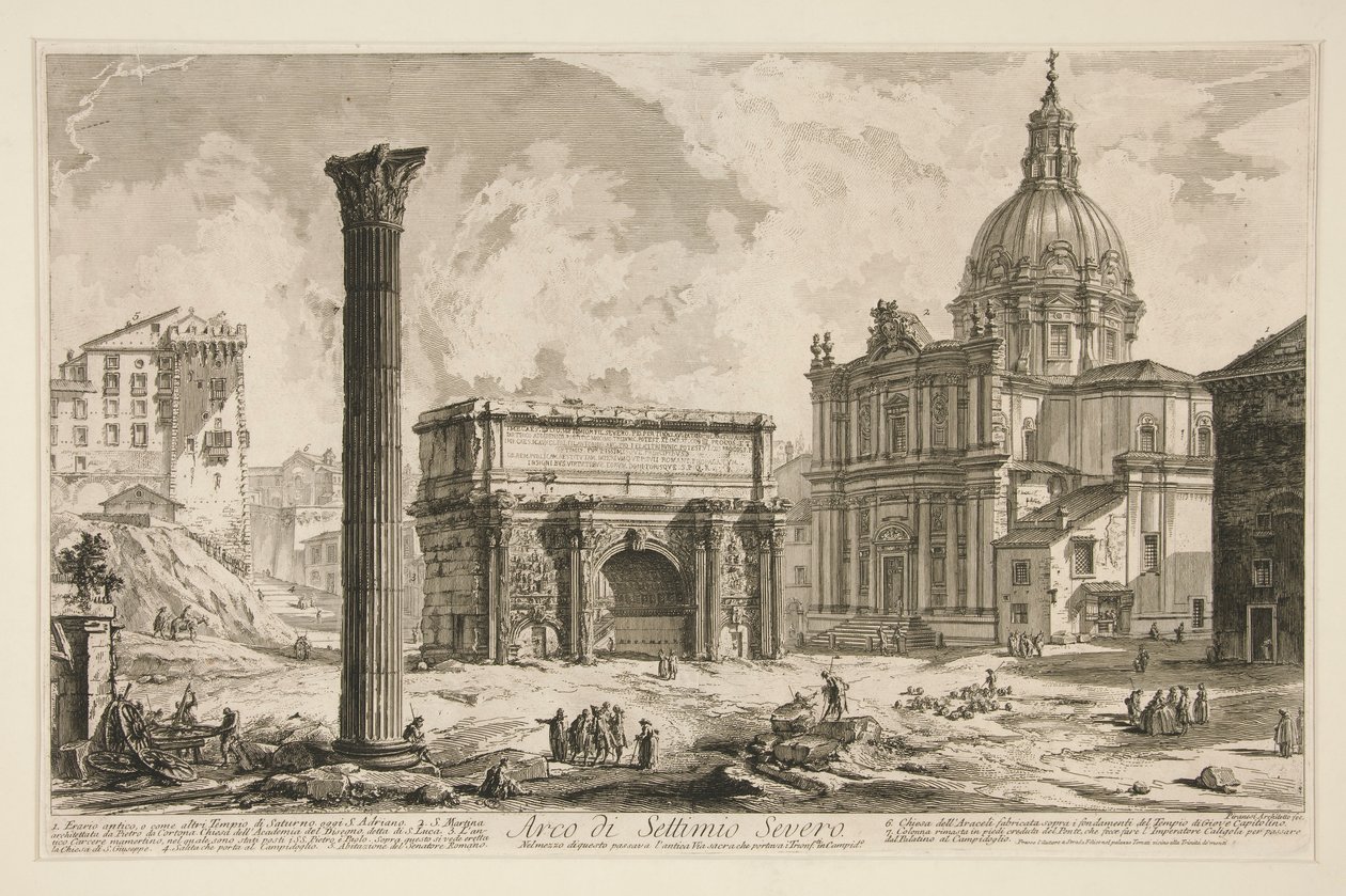 Septimius Severus íve (Septimius Severus íve), a Róma látképéből alkotó: Giovanni Battista Piranesi