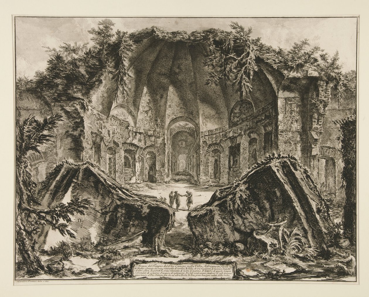 Canopus Isten templomának maradványai Hadrianusnál alkotó: Giovanni Battista Piranesi