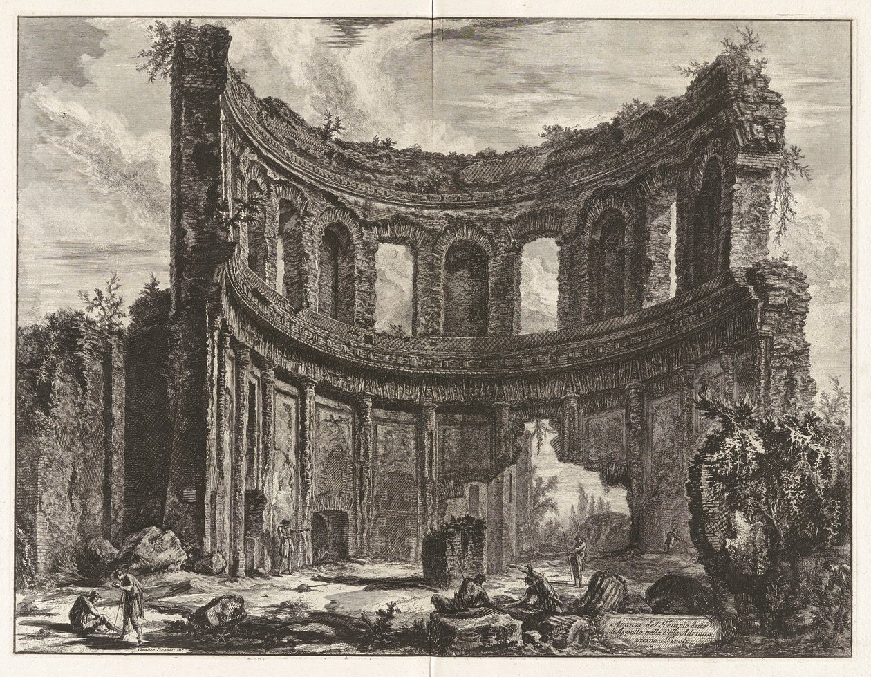 A Hadrianusban Apollónak mondott templom maradványai alkotó: Giovanni Battista Piranesi