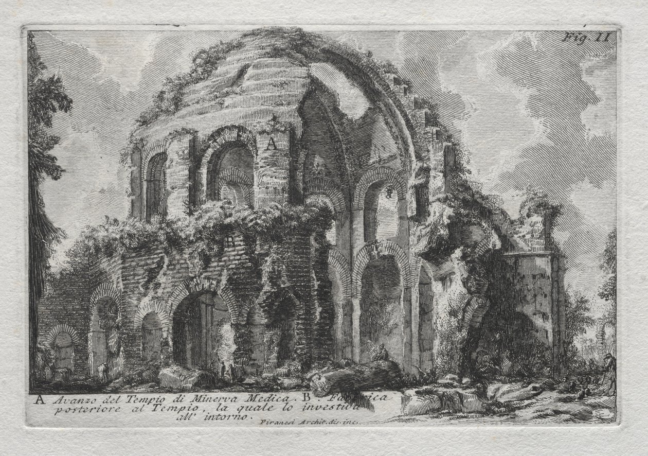 Minerva Medica templomának maradványa alkotó: Giovanni Battista Piranesi