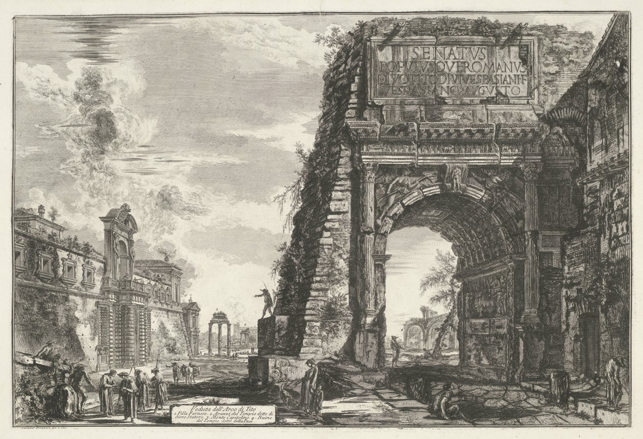 Boog van Titus te Rome Veduta dell