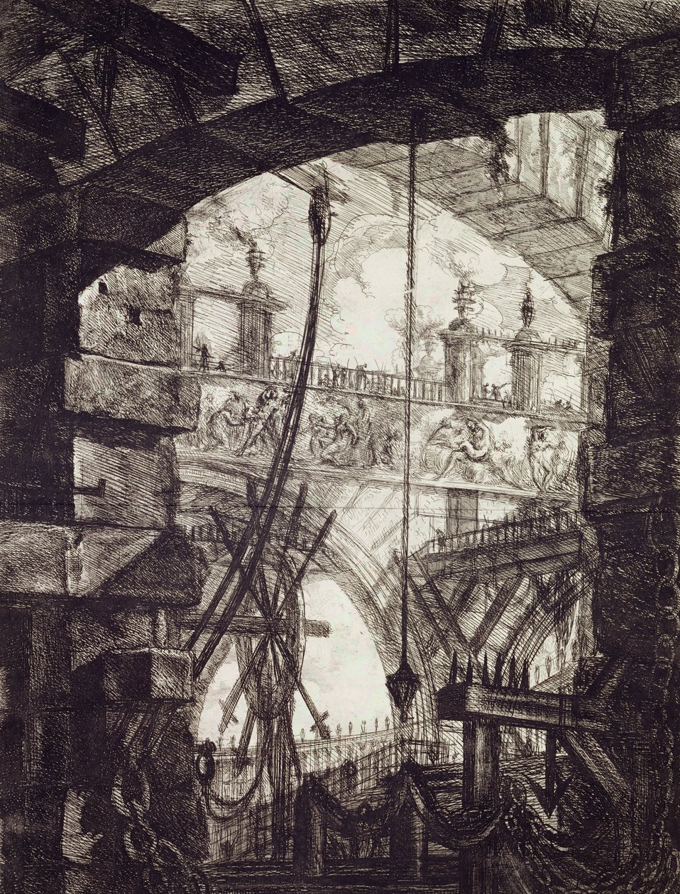 Carceri IV, 1760 (rézkarc) alkotó: Giovanni Battista Piranesi