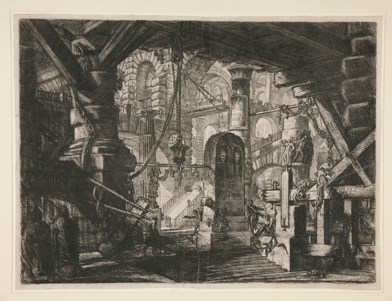 Carceri, XVI: A láncos móló alkotó: Giovanni Battista Piranesi