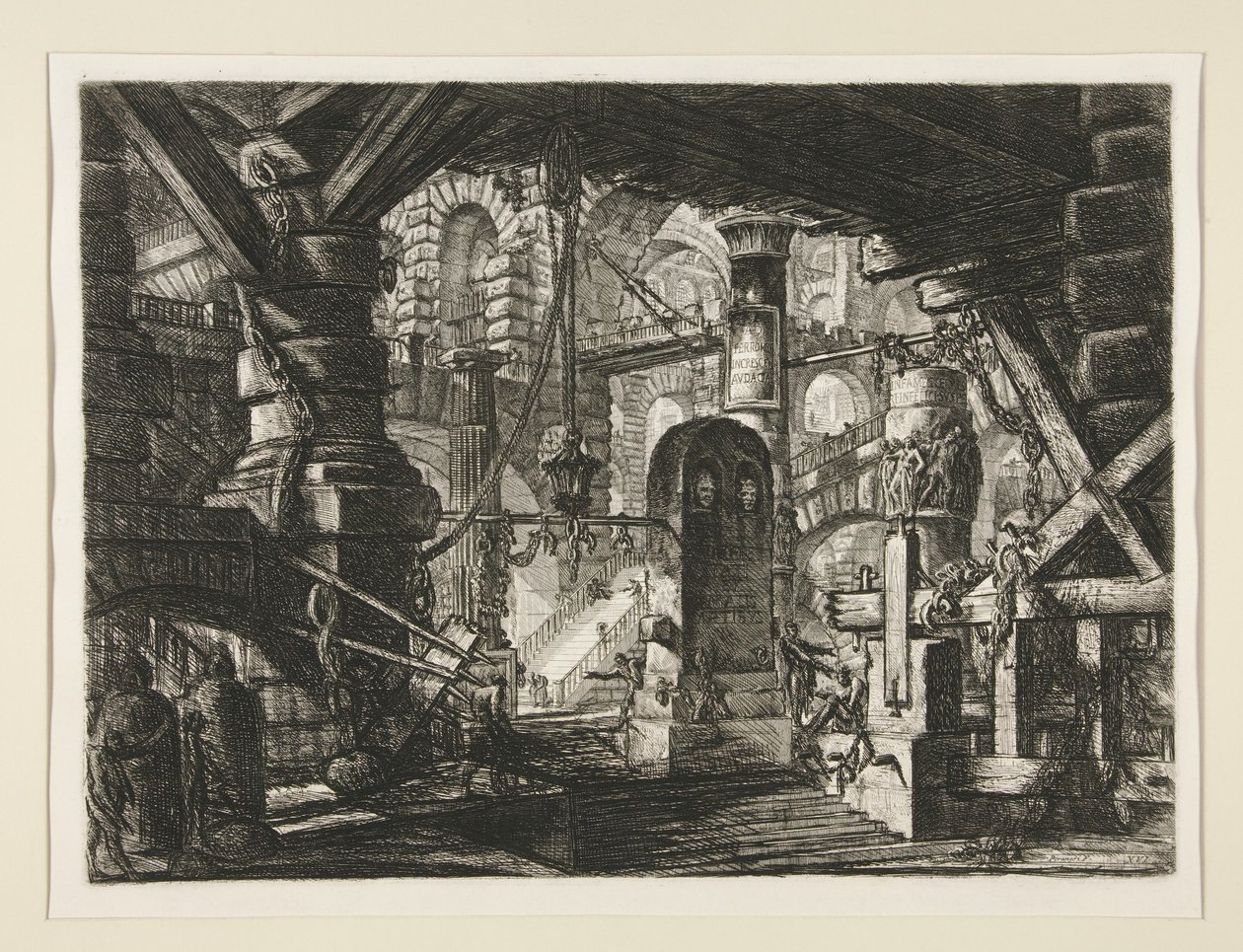 Carceri, XVI: A láncokkal ellátott móló alkotó: Giovanni Battista Piranesi