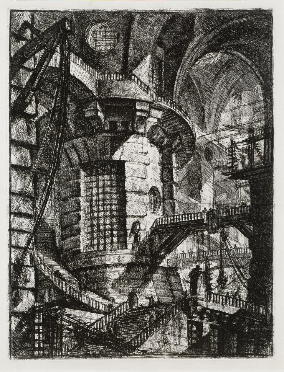 Képzeletbeli börtönök: Hengeres torony alkotó: Giovanni Battista Piranesi