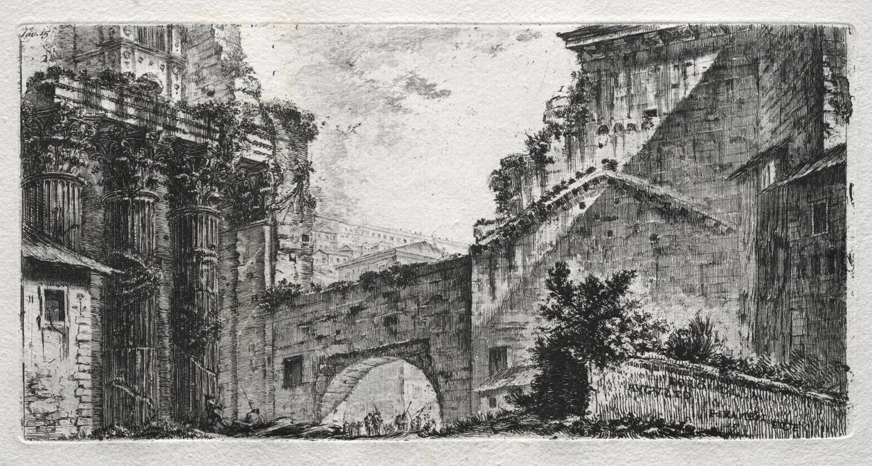 Augustus fóruma. alkotó: Giovanni Battista Piranesi
